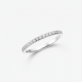 Stacking Ring Geometric Silver Band Cubic Zirconia