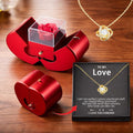 Jewelry Box Rose Apple Shaped Gift Case Soap Flower