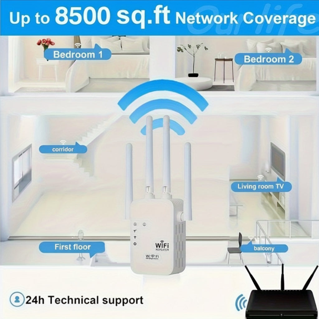 WiFi Extender Wireless Signal Booster Home Long Range