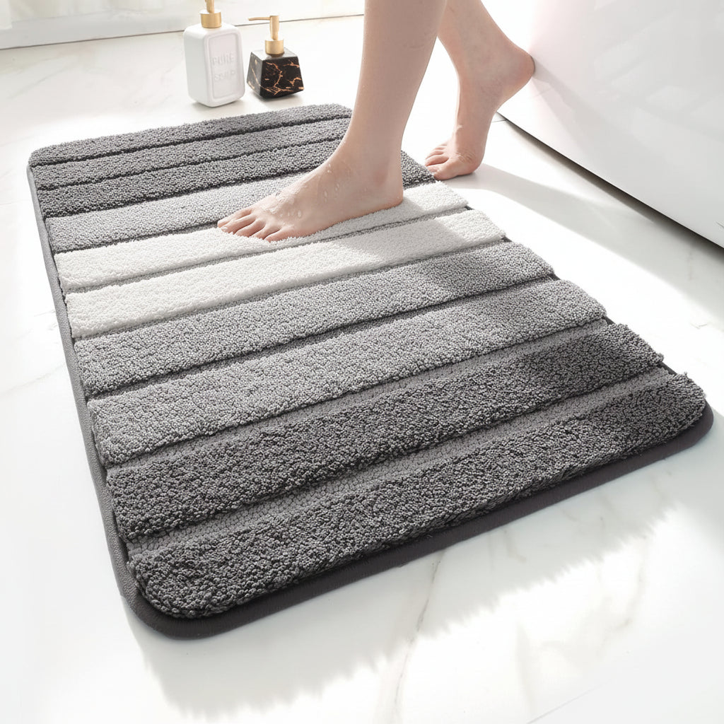 Bath Mat Non Slip Microfiber Absorbent Bathroom Floor Rug