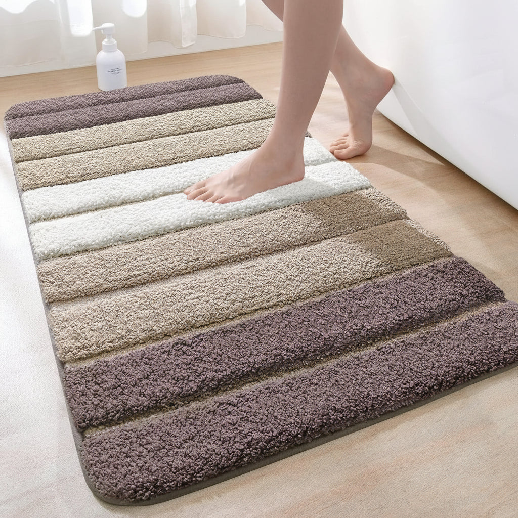 Bath Mat Non Slip Microfiber Absorbent Bathroom Floor Rug