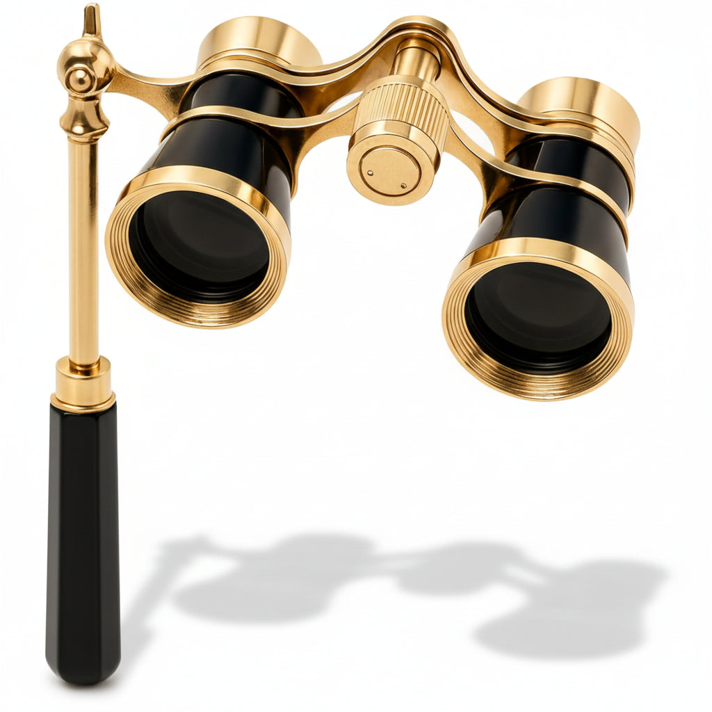 Opera Glasses Theater Binoculars Foldable Handle Clear Optics