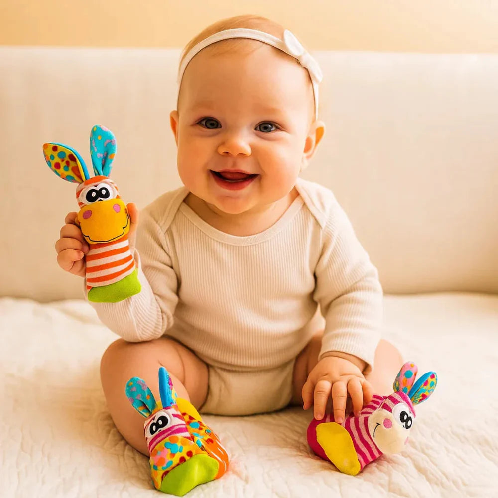 Baby Rattle Socks Wristband Infant Sensory Toy Set