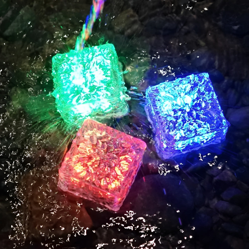 Bath Toys Colorful Lights Cubes Waterproof Light Up