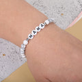 Beaded Bracelet Mothers Day Gift Name Letter Stretch Jewelry