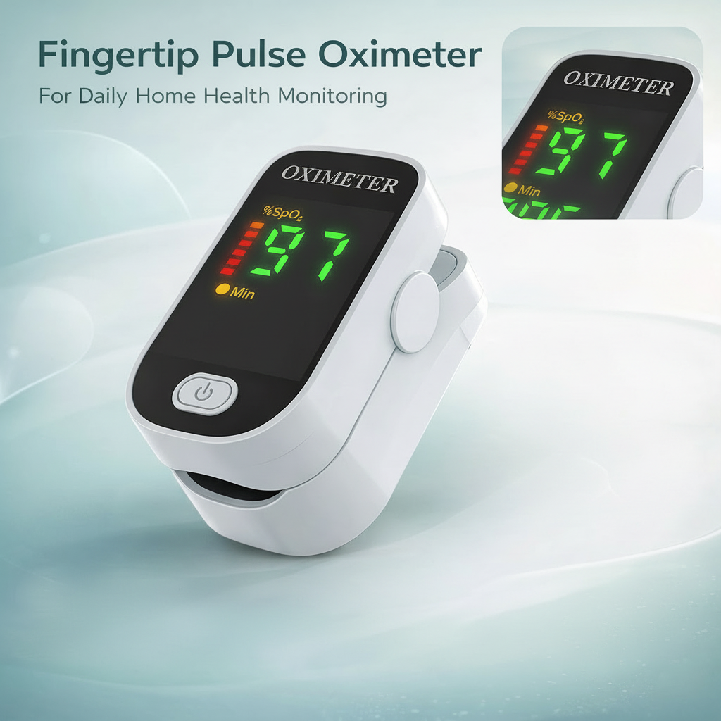 Digital Pulse Oximeter Blood Oxygen Heart Rate Monitoring
