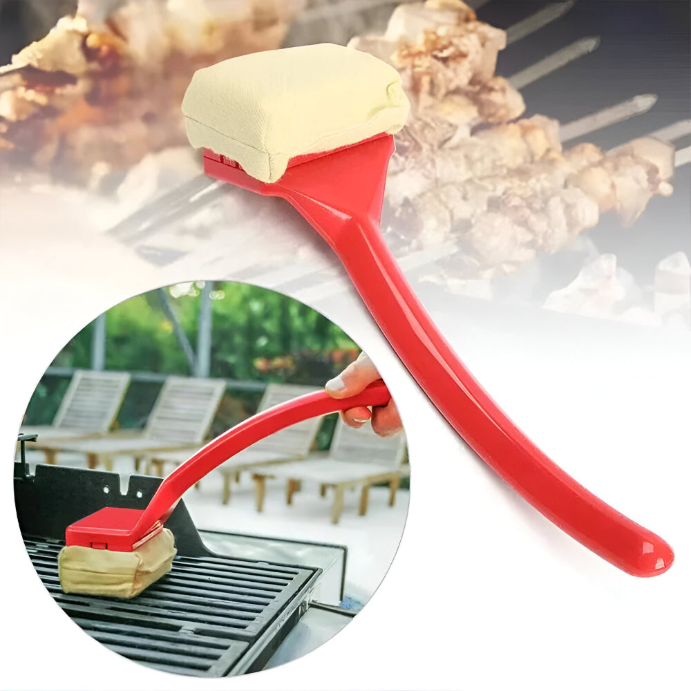 Grill Cleaning Brush Steam Scrub Pad Long Handle BBQ Cleaner