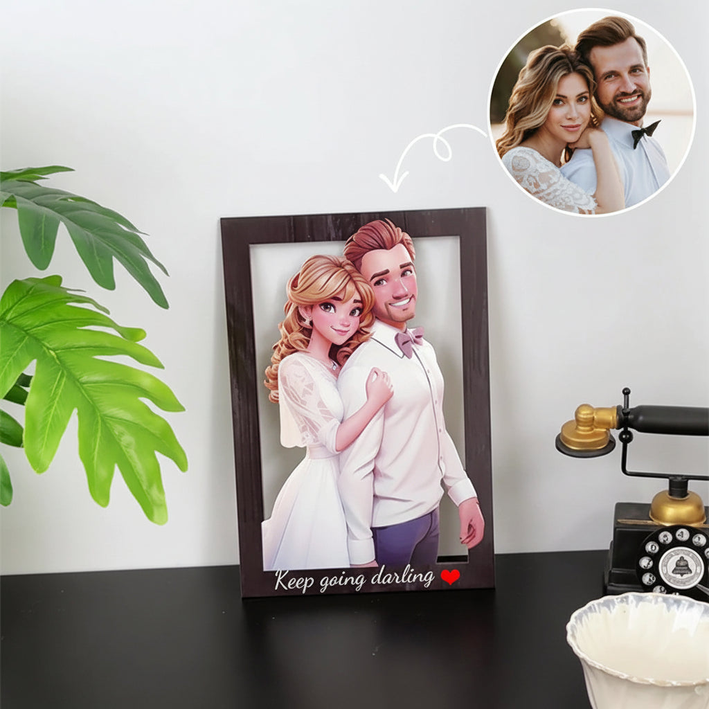 Wall Art Personalized Wooden 3D Photo Frame Gift Decor