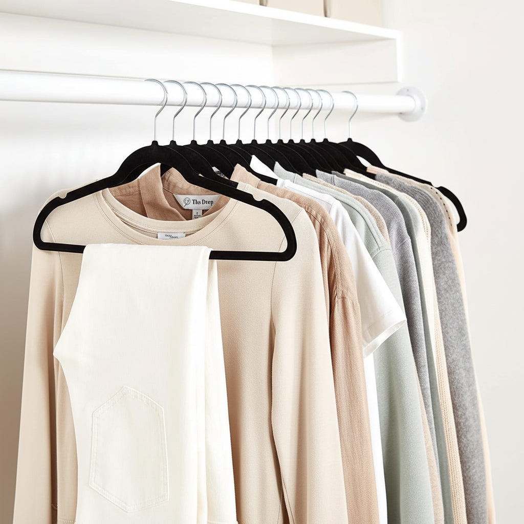 Clothes Hangers Velvet Non Slip Slim Closet Organizer Set