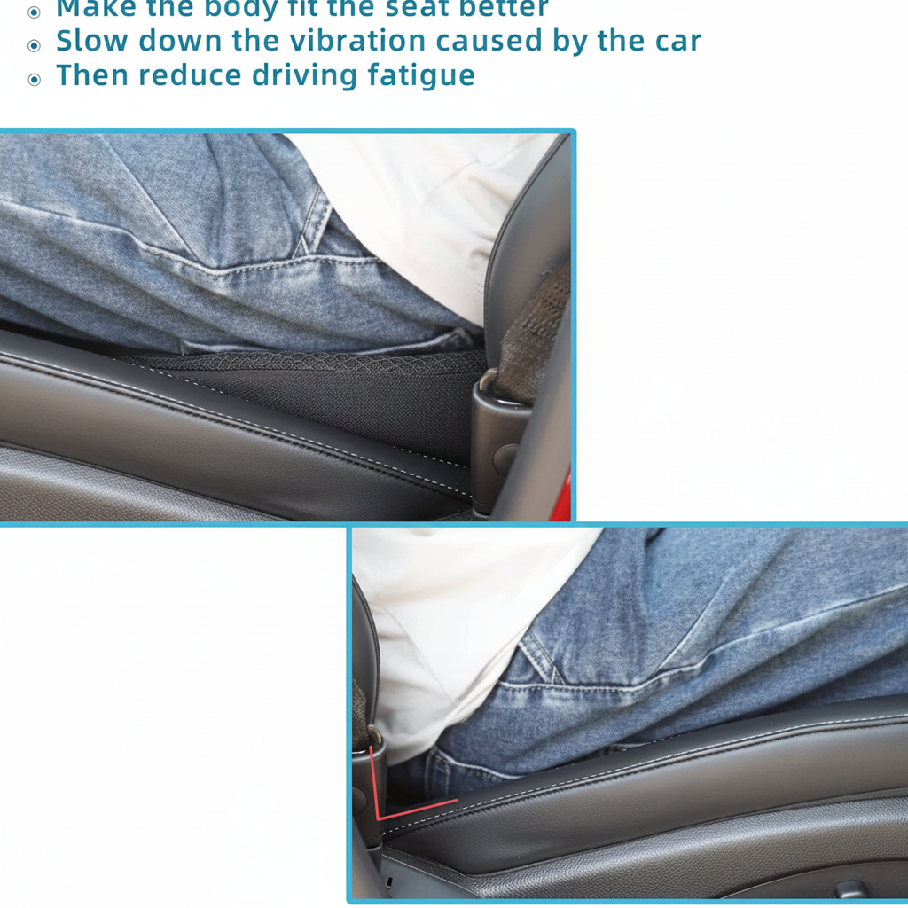 Car Seat Cushion Memory Foam Booster Driving