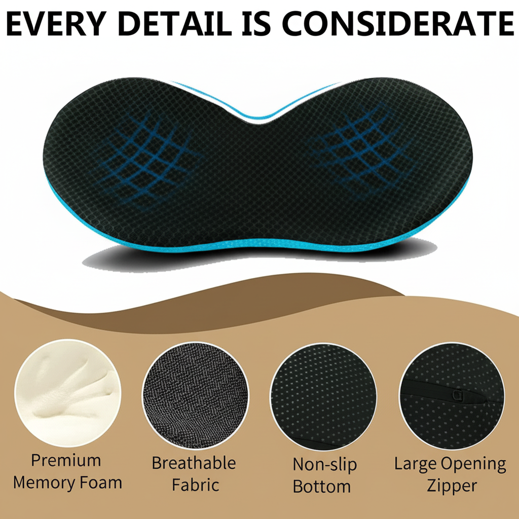Car Seat Cushion Memory Foam Booster Driving
