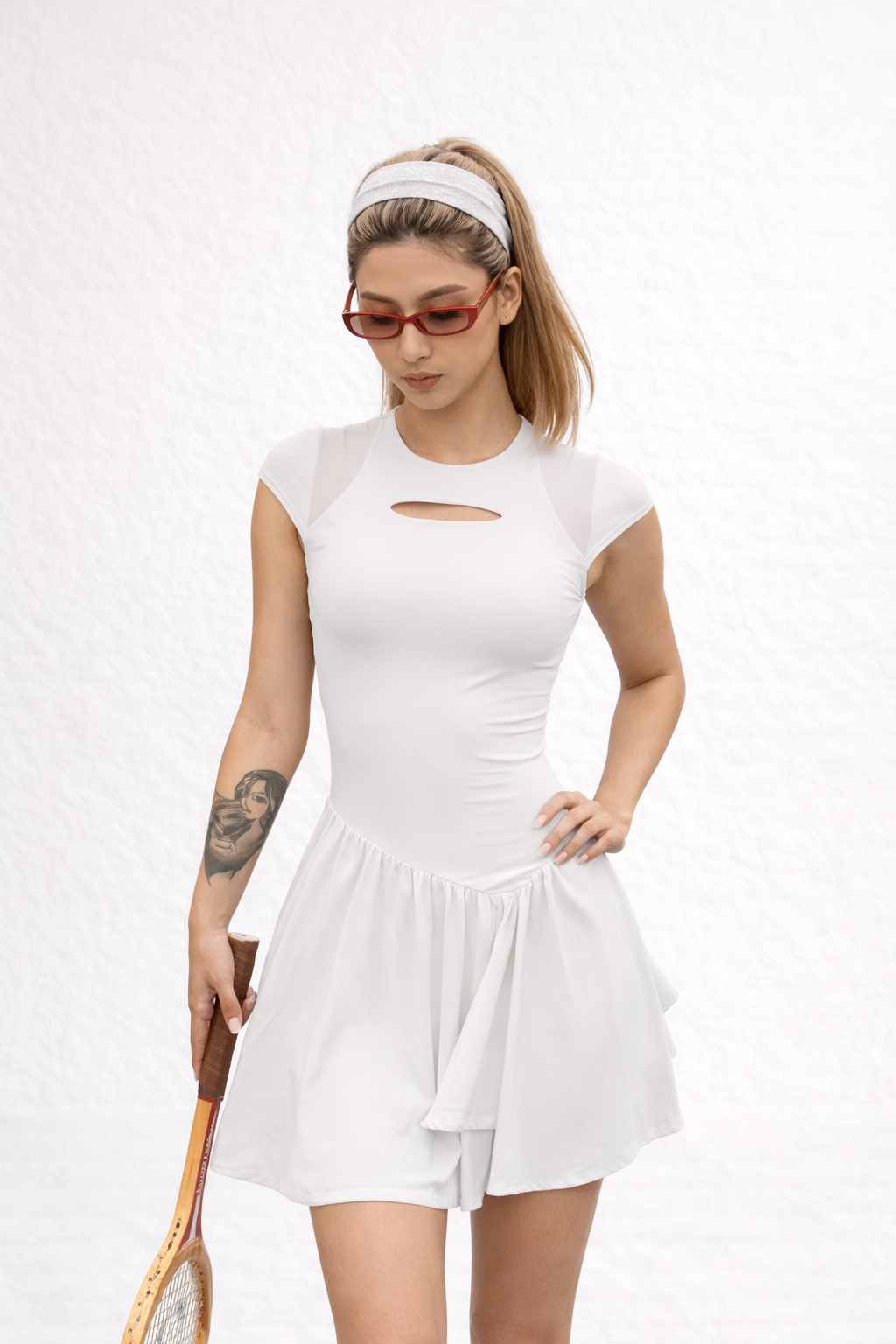 Performance Tennis Dress with Sculpted Waistline