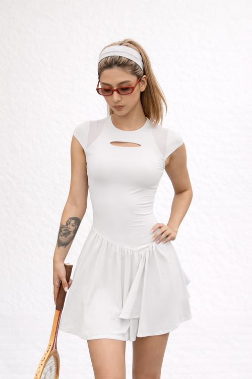 Performance Tennis Dress with Sculpted Waistline