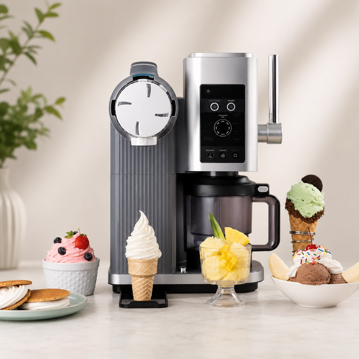 Ice Cream Maker Frozen Yogurt Machine Sorbet Kitchen
