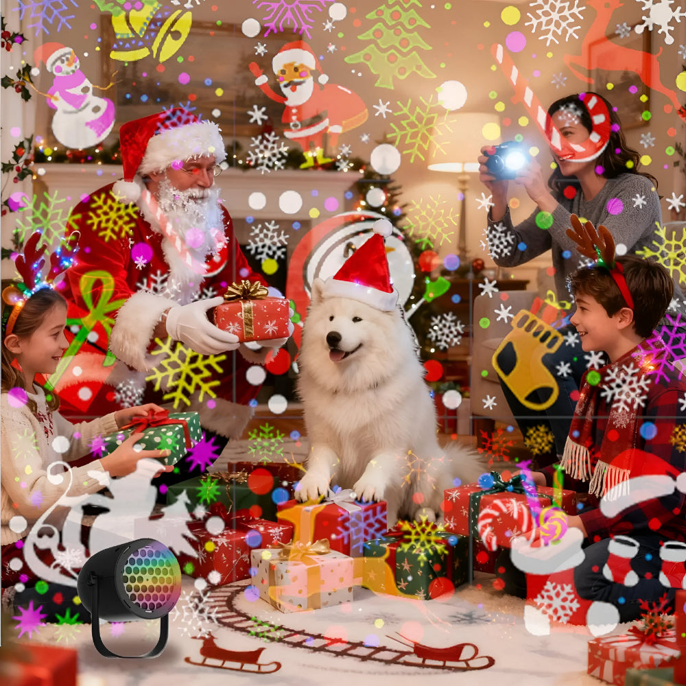 Christmas Projector Light Rotating LED Holiday Projection Lamp