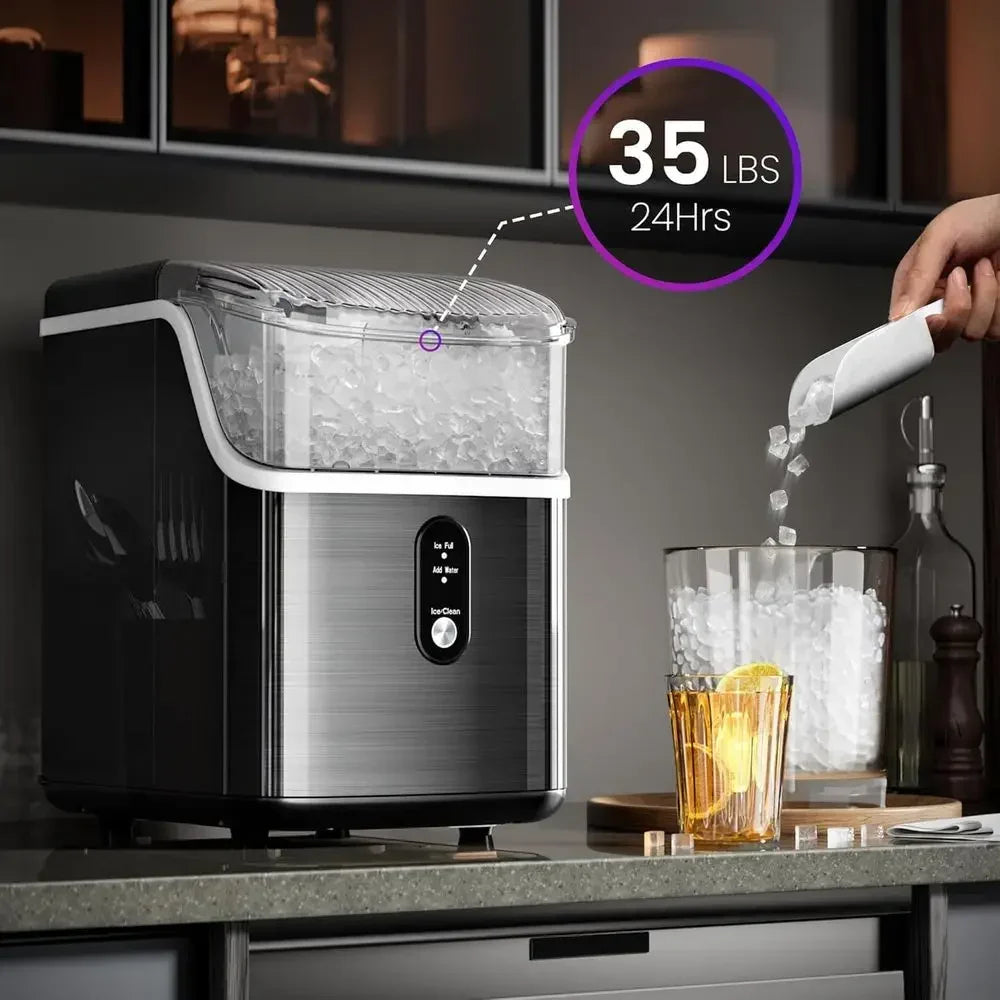 Countertop Ice Maker Nugget Portable Compact Fast Chewable Ice