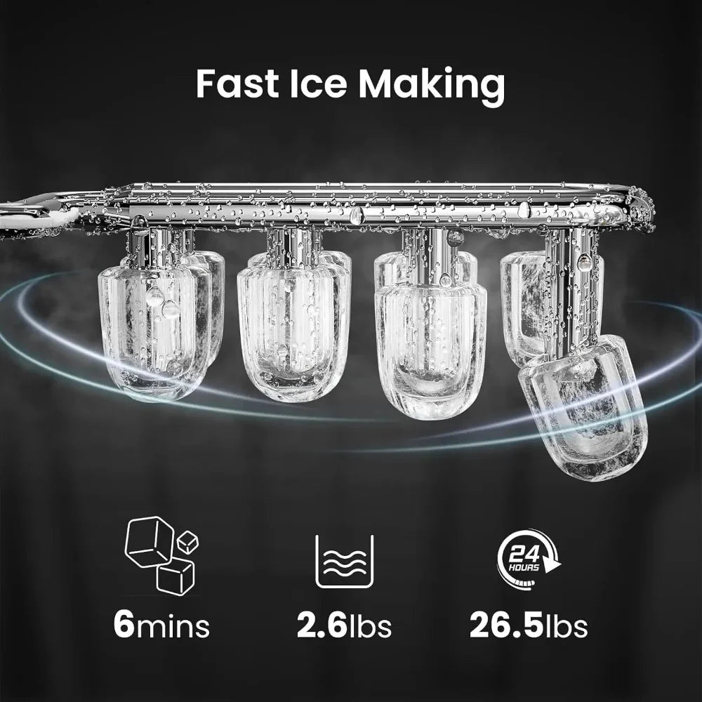 Countertop Ice Maker Nugget Portable Compact Kitchen