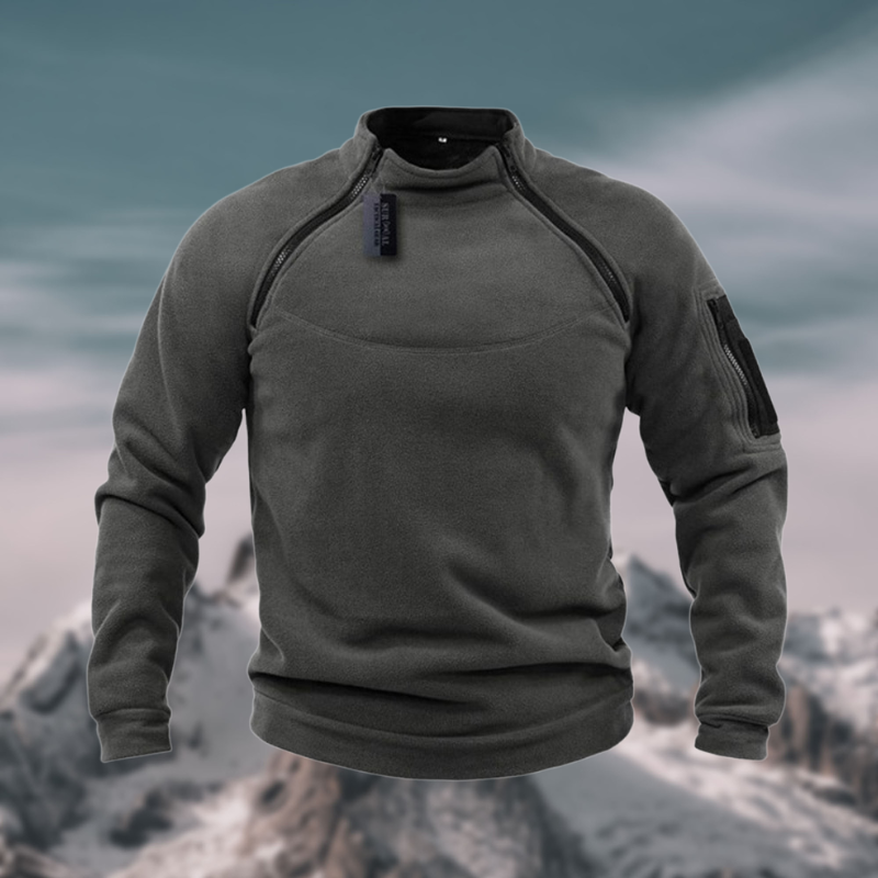 Men's Tactical Windproof Fleece Jumper - High Neck Half-Zip for Ultimate Comfort & Warmth - Perfect for Outdoor Activities