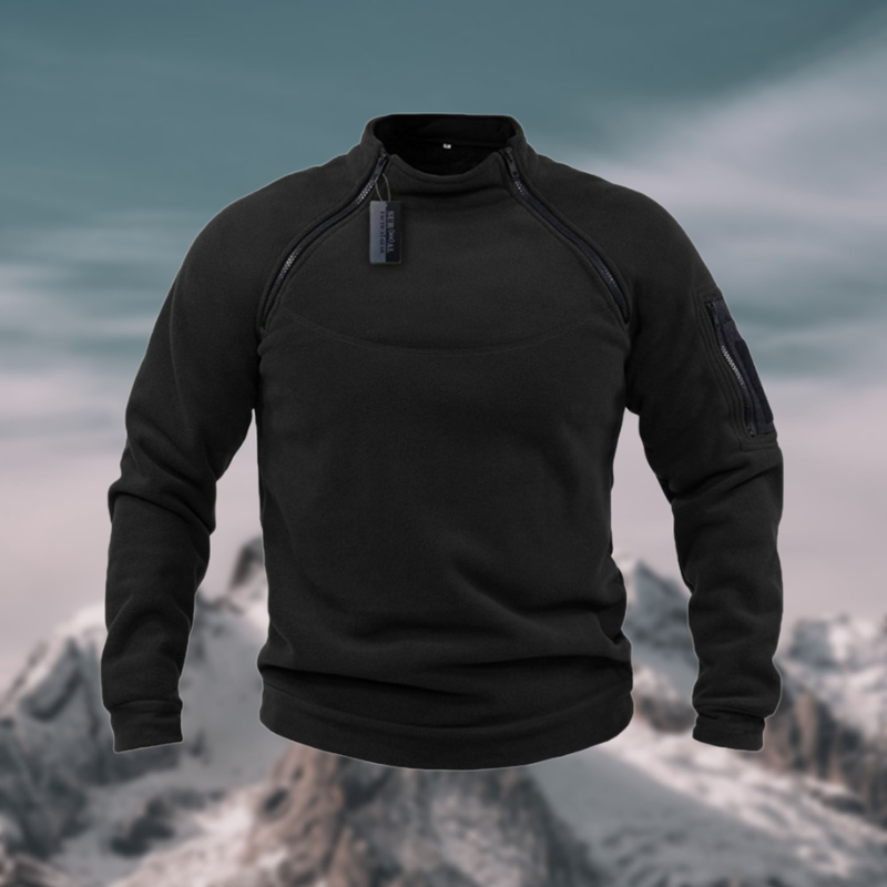 Men's Tactical Windproof Fleece Jumper - High Neck Half-Zip for Ultimate Comfort & Warmth - Perfect for Outdoor Activities