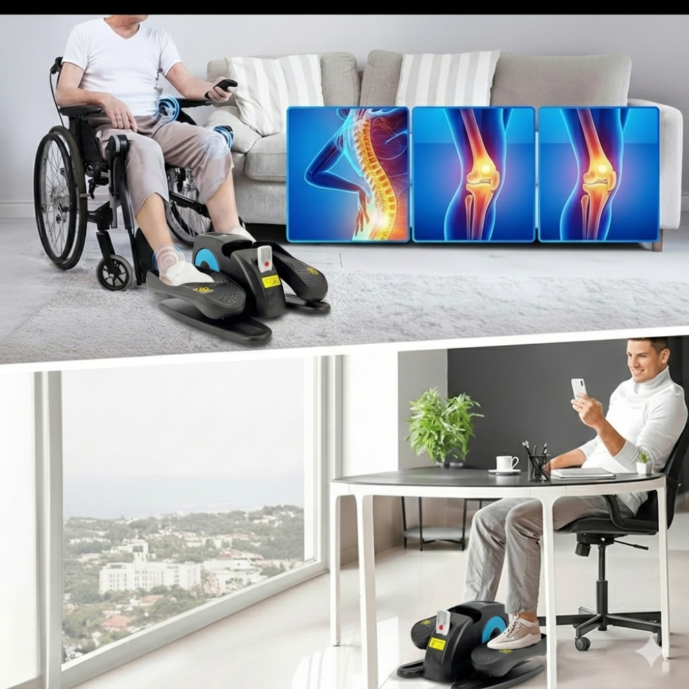 Under Desk Elliptical Electric Leg Exerciser Seated Home Use