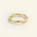 Gold Stacking Ring Minimalist Stainless Steel Band Everyday Wear