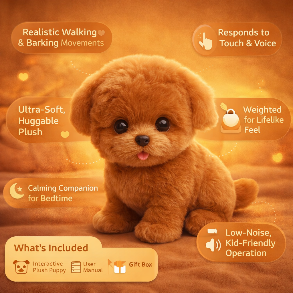 Plush Toy Interactive Puppy Walking Barking Soft Dog