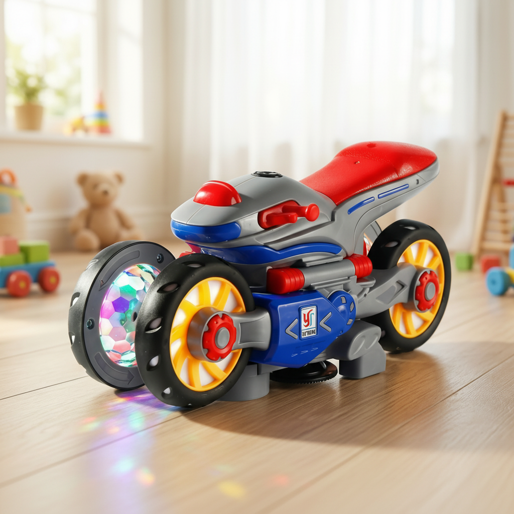 Toy Motorcycle Kids Dancing Light Up Music Stunt Motorcycle