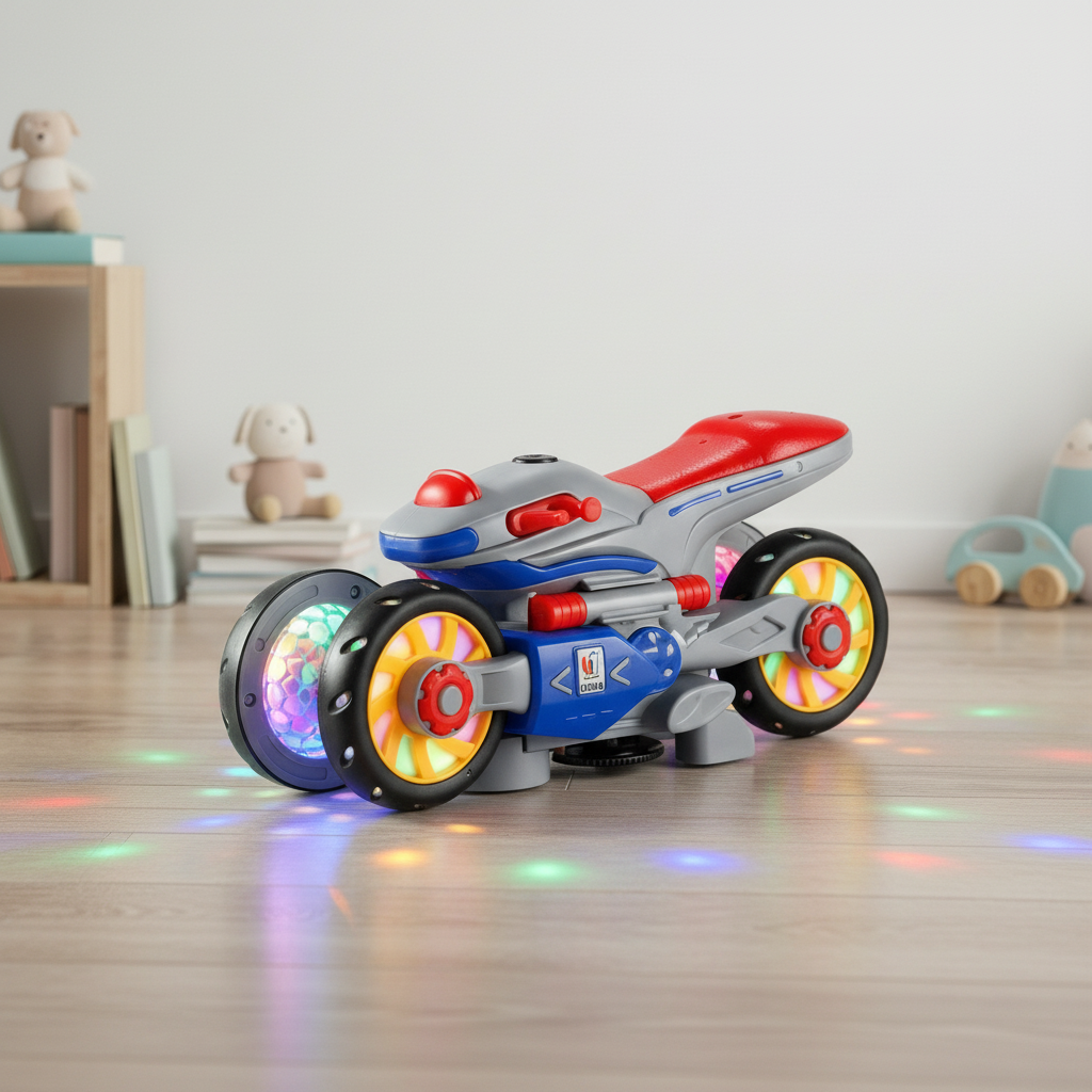 Toy Motorcycle Kids Dancing Light Up Music Stunt Motorcycle