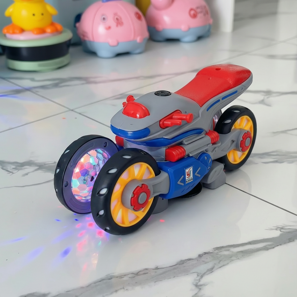 Toy Motorcycle Kids Dancing Light Up Music Stunt Motorcycle
