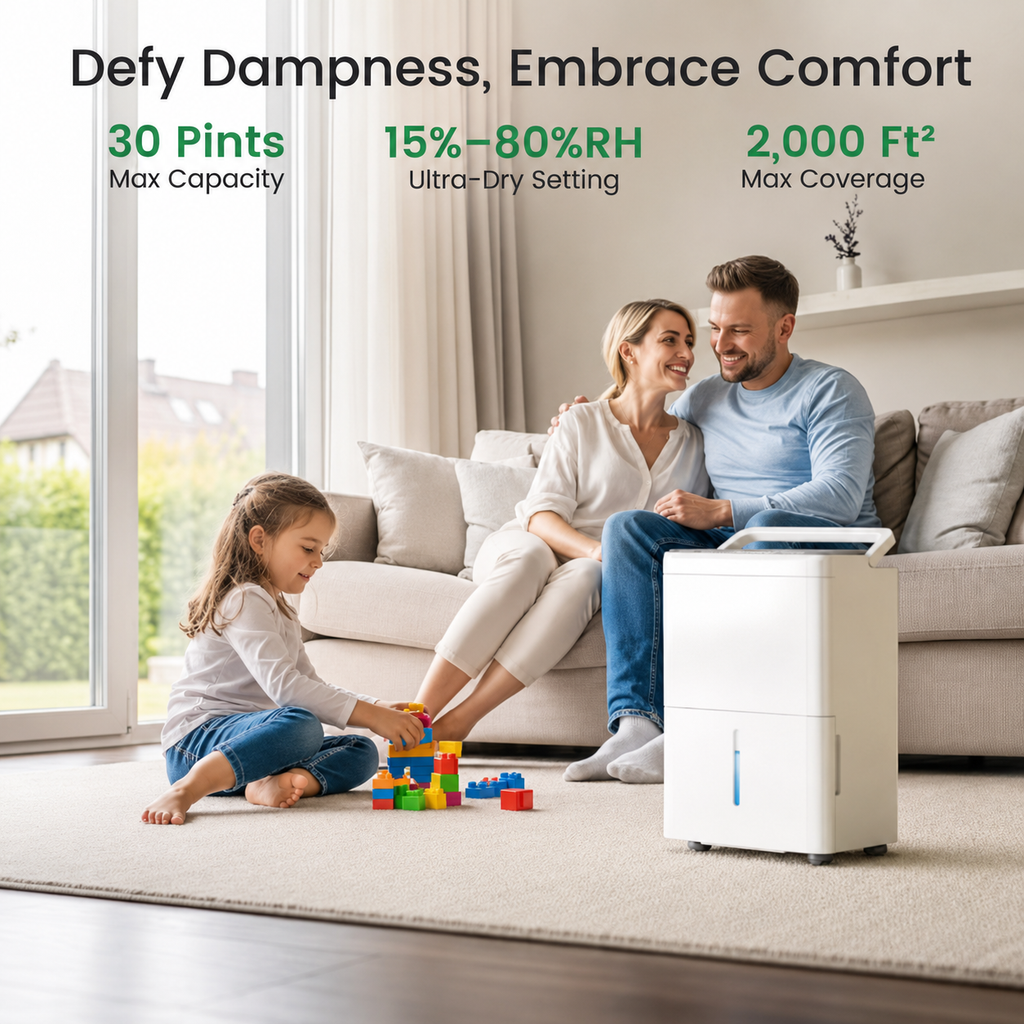 Dehumidifier Cooling Large Room Home Moisture Remover