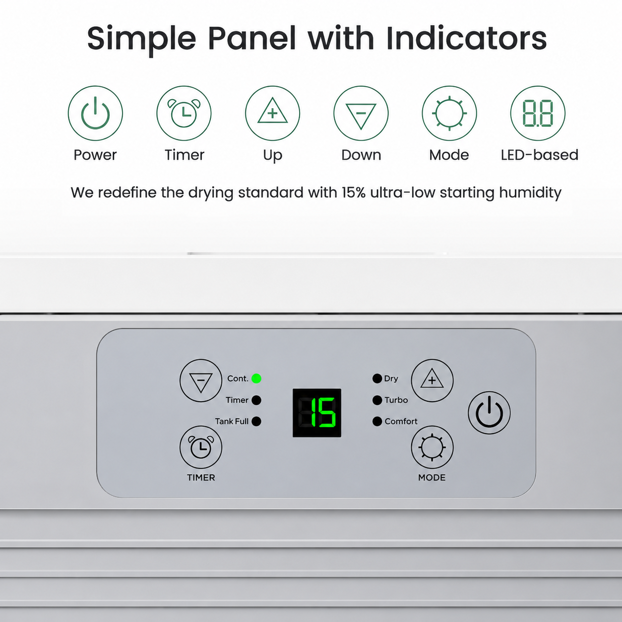 Dehumidifier Cooling Large Room Home Moisture Remover