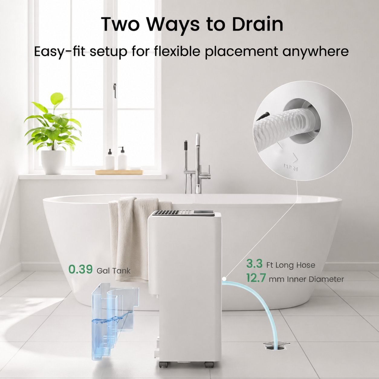 Dehumidifier Cooling Large Room Home Moisture Remover