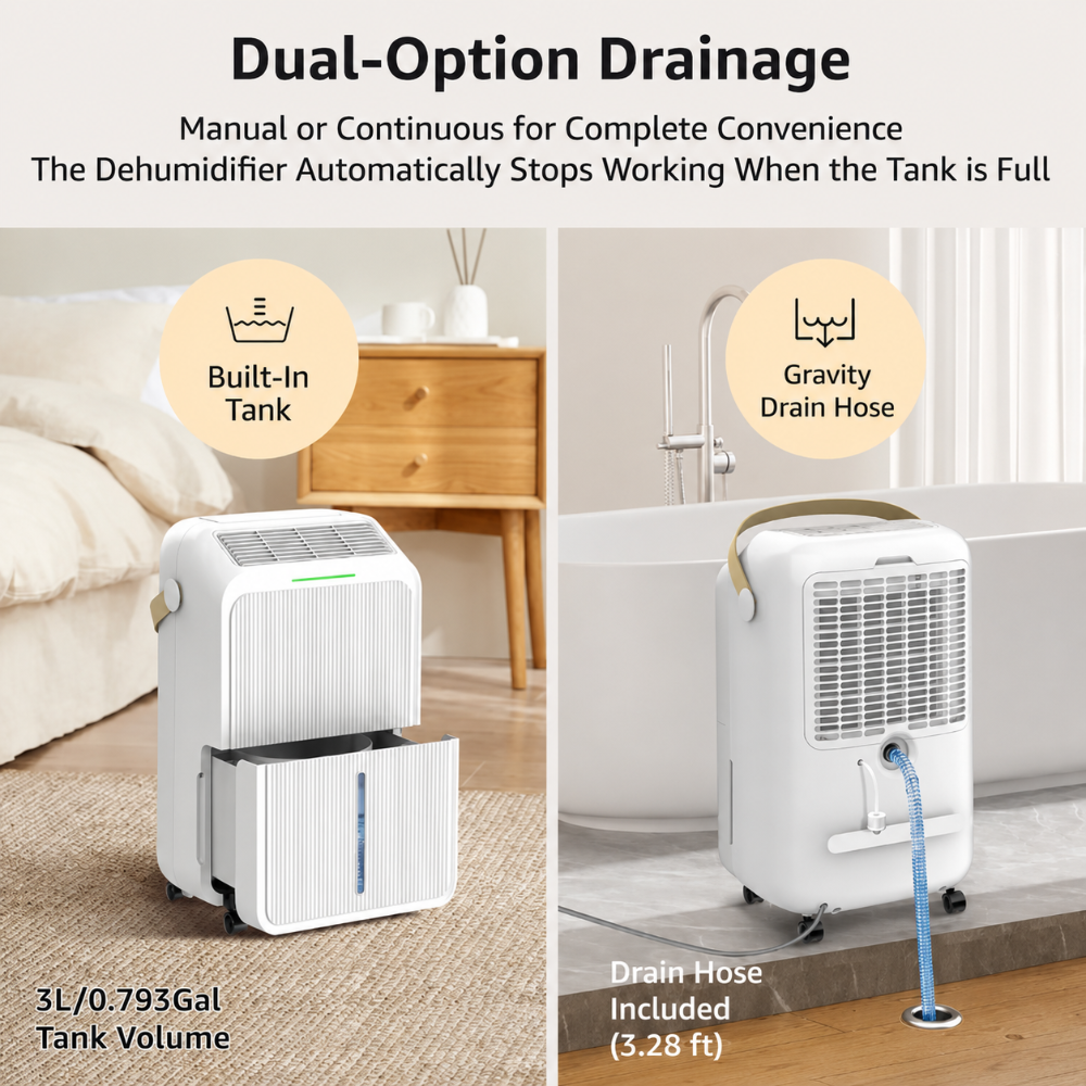 Dehumidifier Home Cooling Portable Compact 34 Pint