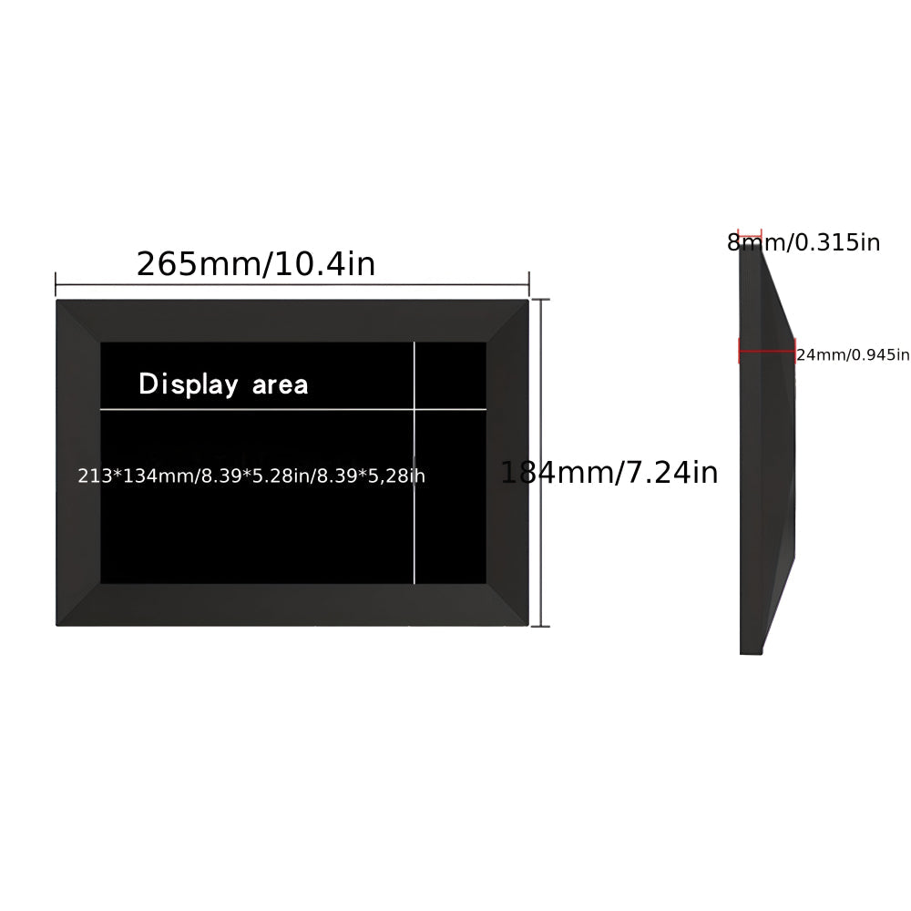 Digital Photo Frame WiFi Touchscreen HD Display Table Wall Mount