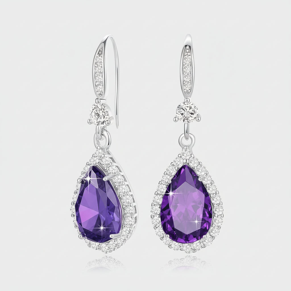 Earrings Mothers Day Gift Birthstone Teardrop Dangle Jewelry