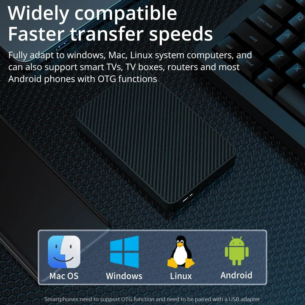 External Hard Drive Portable SSD USB 3.0 Backup Storage