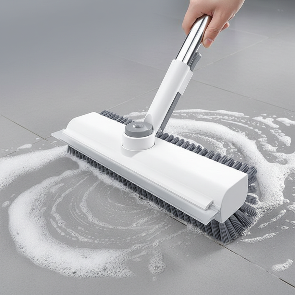 Floor Scrub Brush Long Handle Heavy Duty Manual Tile Cleaner