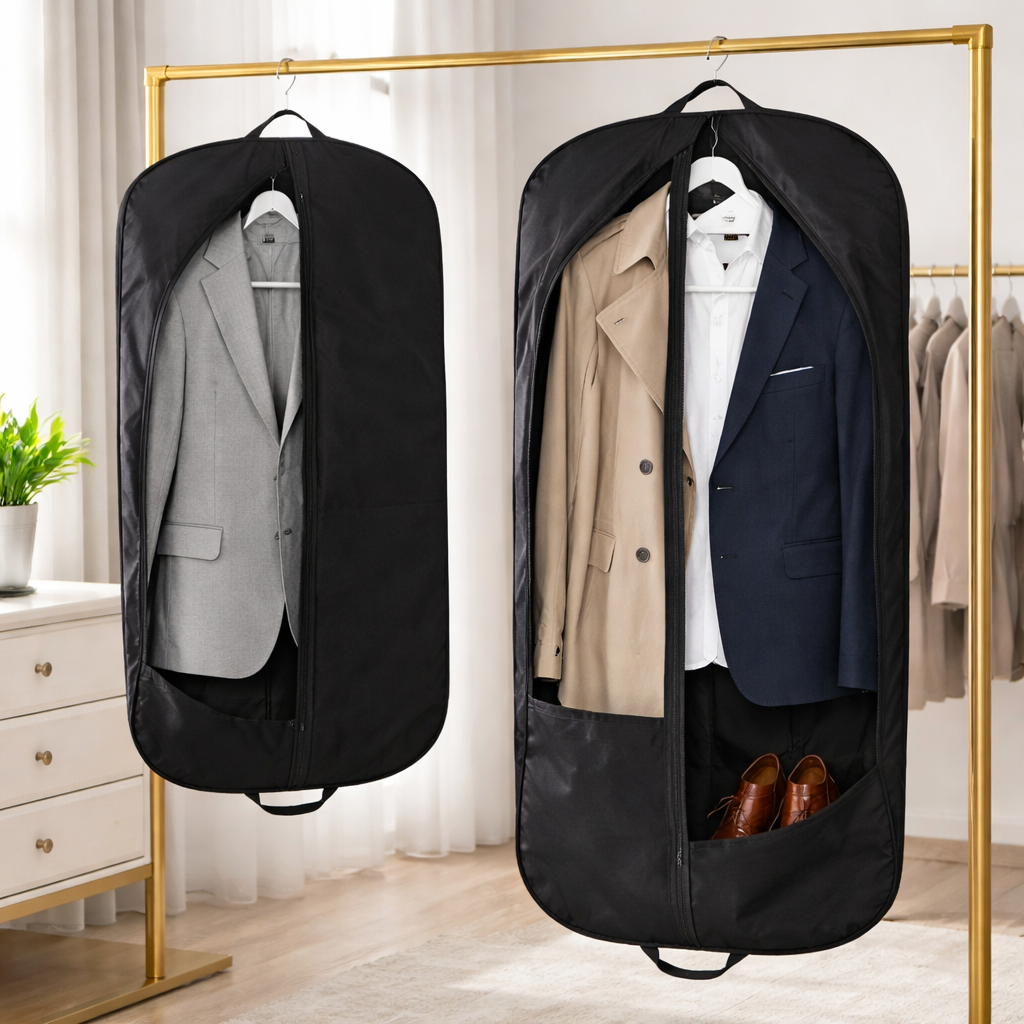 Garment Bag Suit Carrier Gusset Storage Travel Organizer Case