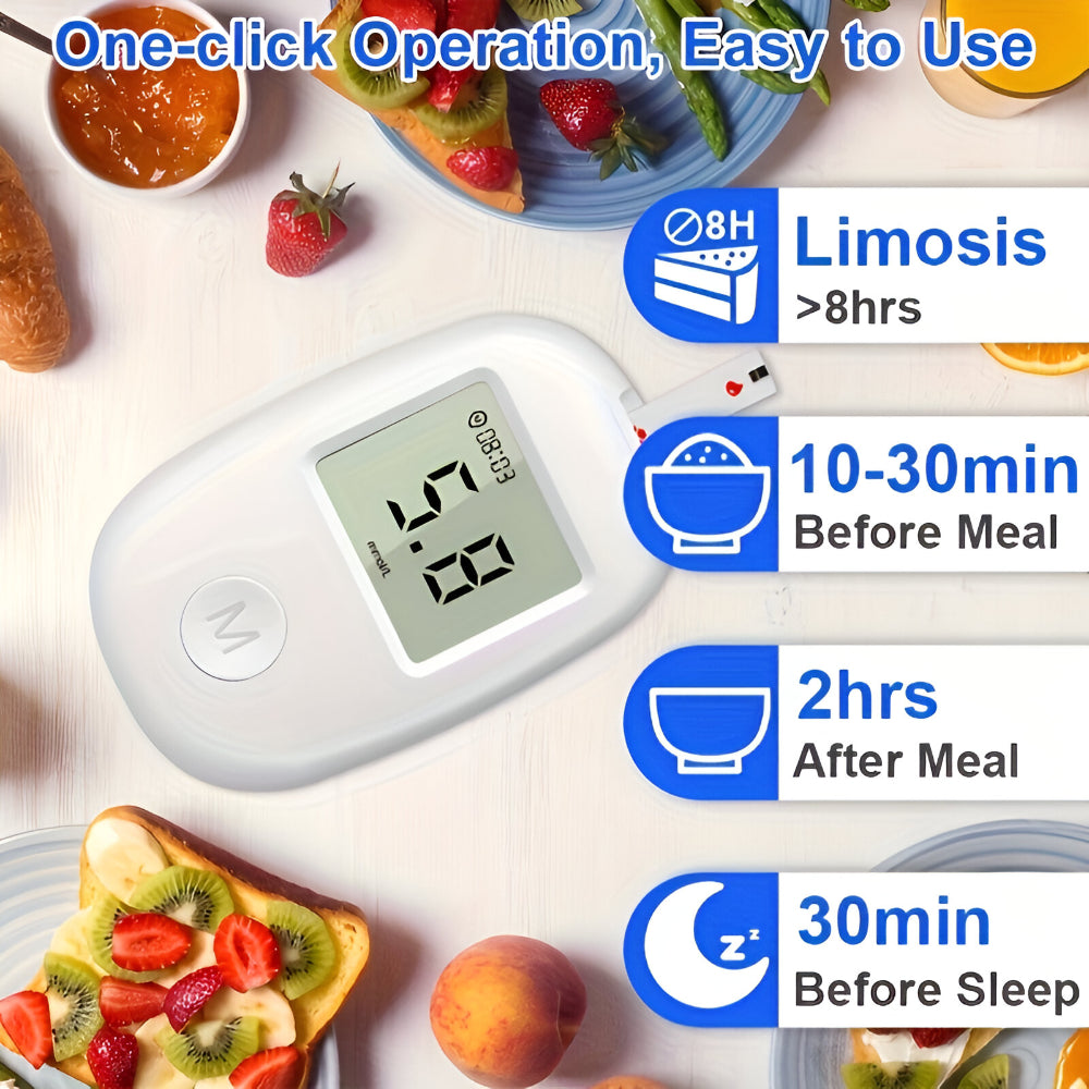 Glucose Monitor Kit Digital Blood Sugar Test Meter Device