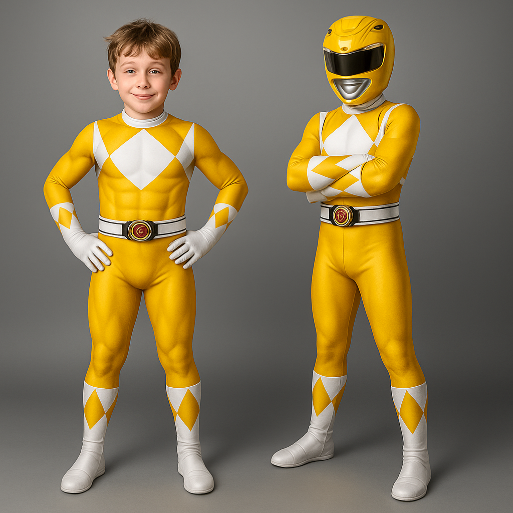 Kids Costume Superhero Jumpsuit Muscle Print Party Outfit