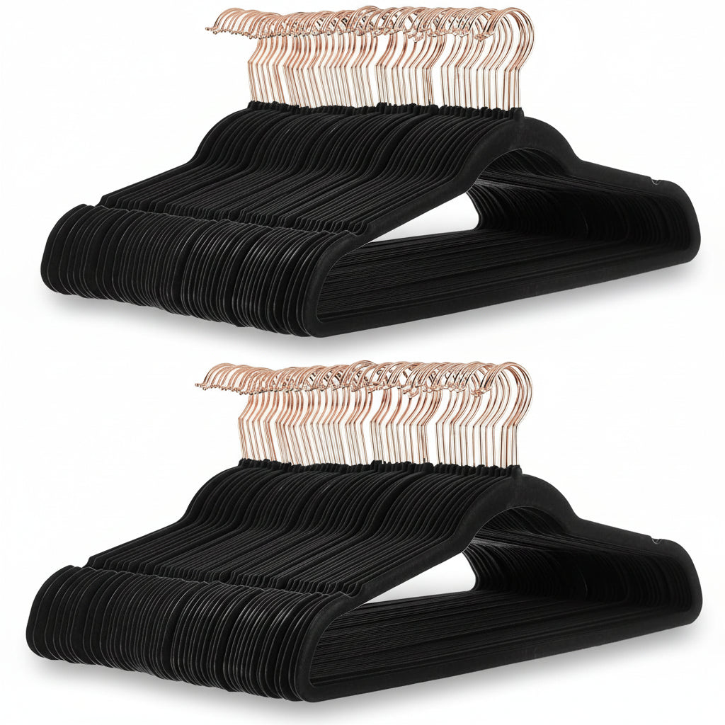 Clothes Hangers Velvet Non Slip Slim Closet Organizer Set