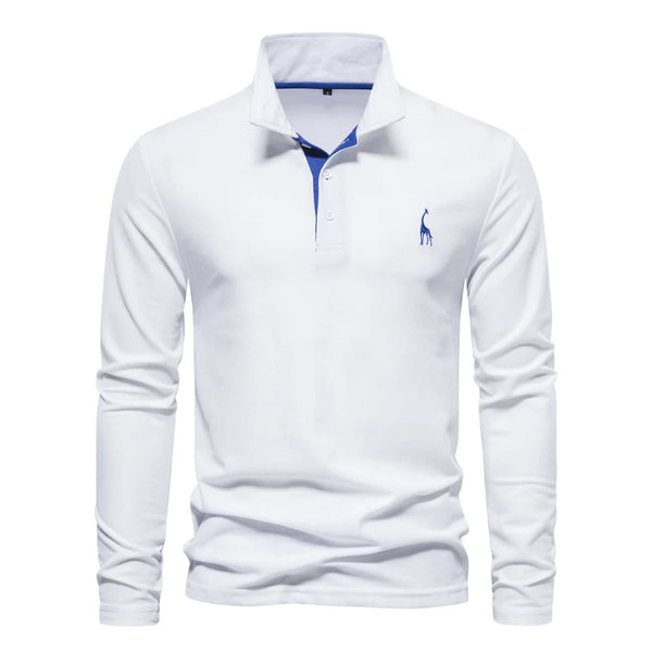 Men's Long Sleeve Polo Jumper - Stylish Button Placket, Classic Collar, Comfortable & Versatile Knitwear for Every Occasion
