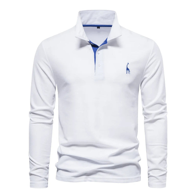 Men's Long Sleeve Polo Jumper - Stylish Button Placket, Classic Collar, Comfortable & Versatile Knitwear for Every Occasion
