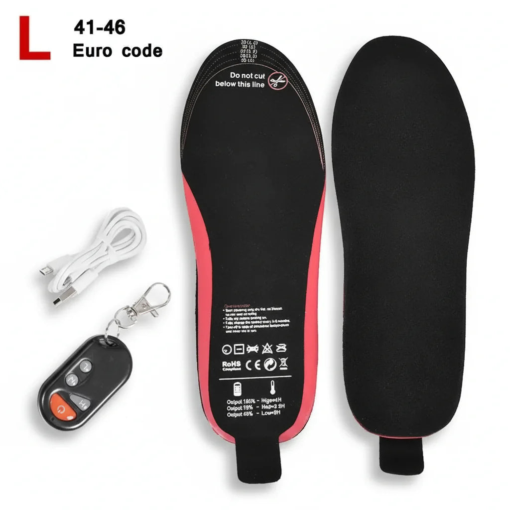 Heated Insoles Rechargeable Wireless Remote Winter Shoe Inserts