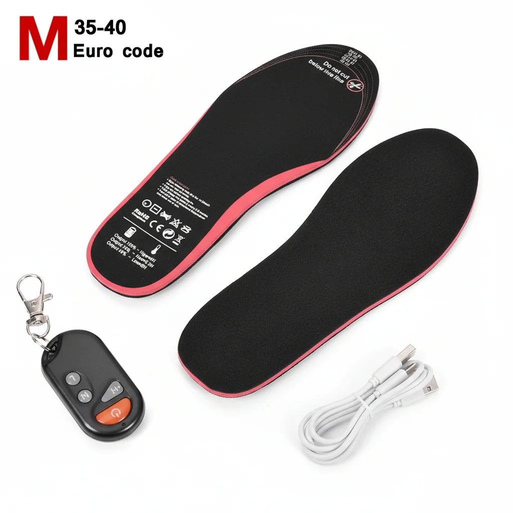 Heated Insoles Rechargeable Wireless Remote Winter Shoe Inserts