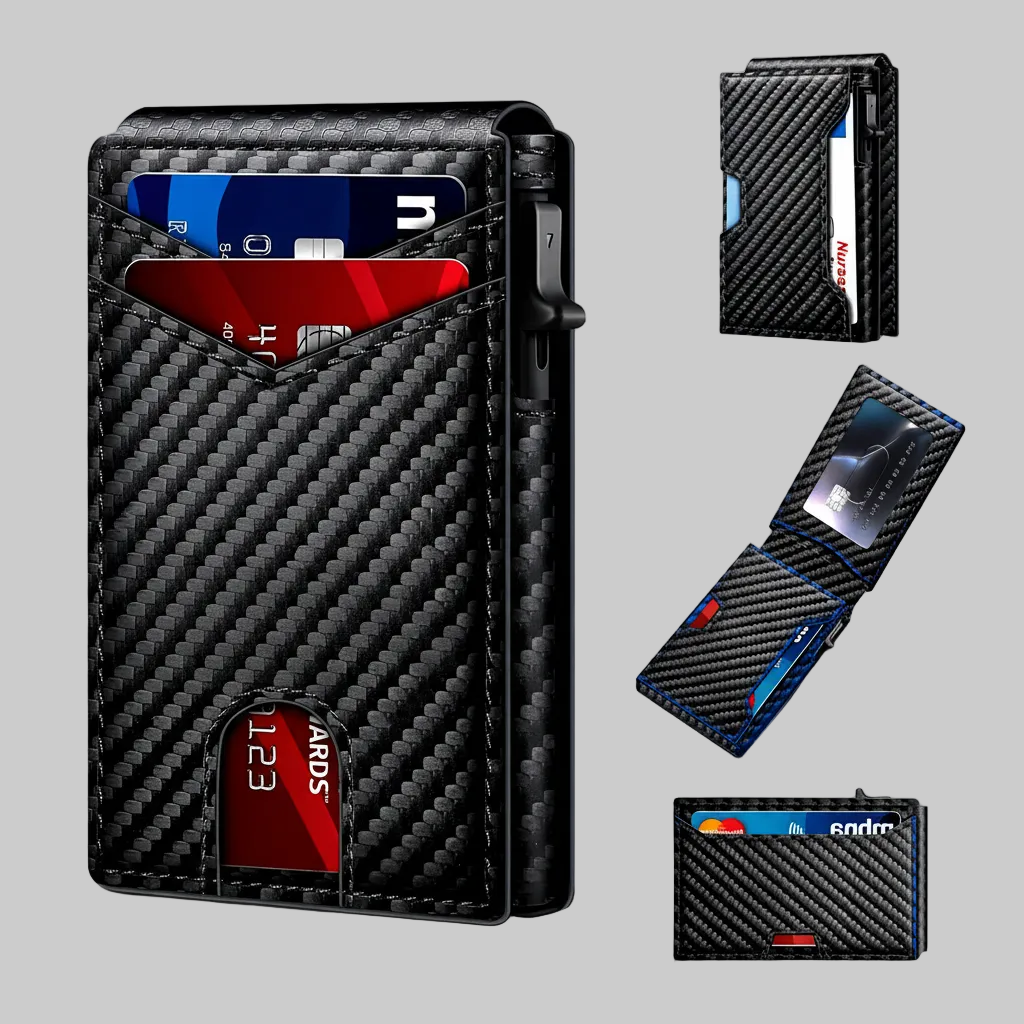 Wallet Slim RFID Blocking Carbon Fiber Card Holder