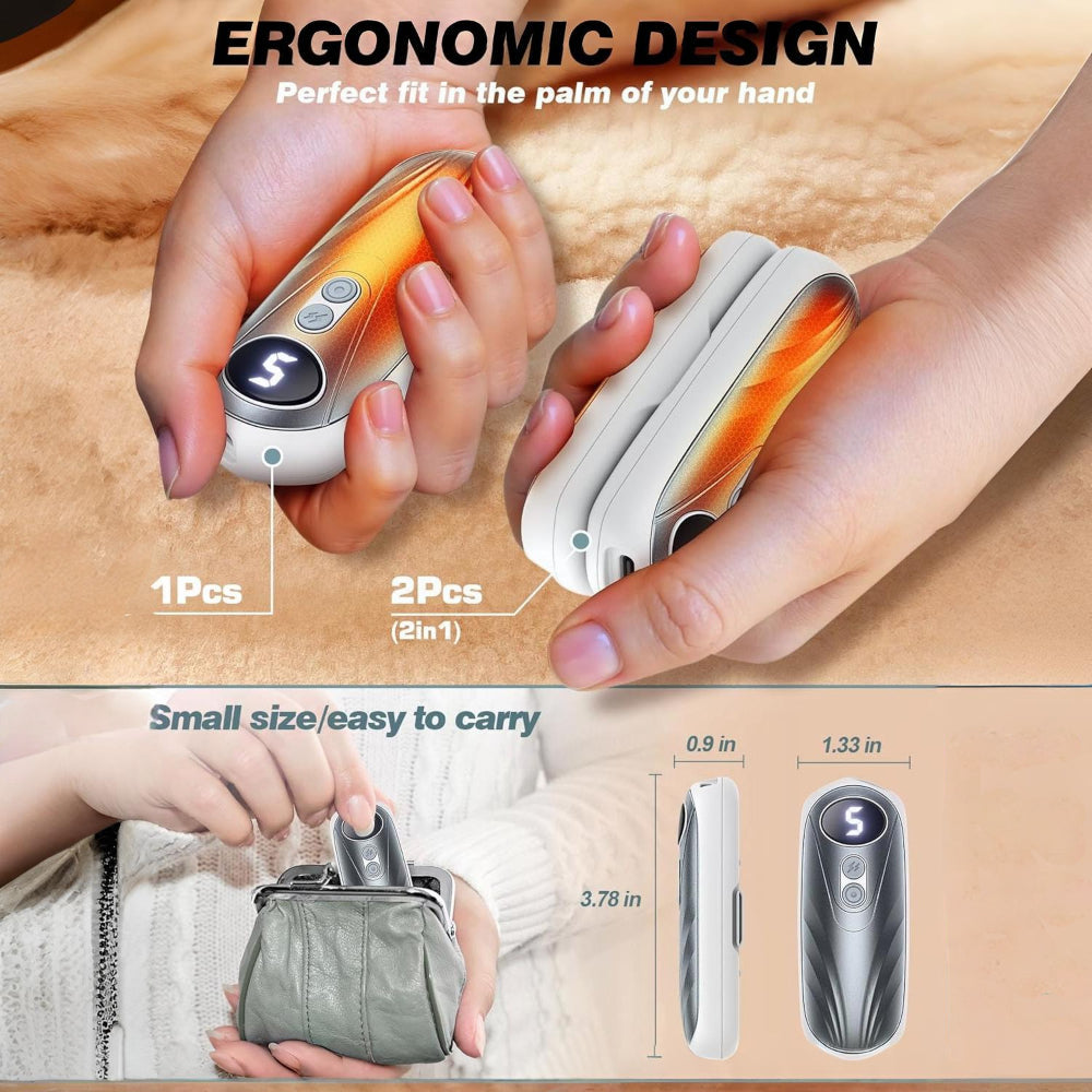 Hand Warmers Rechargeable LED Pocket Heater Set