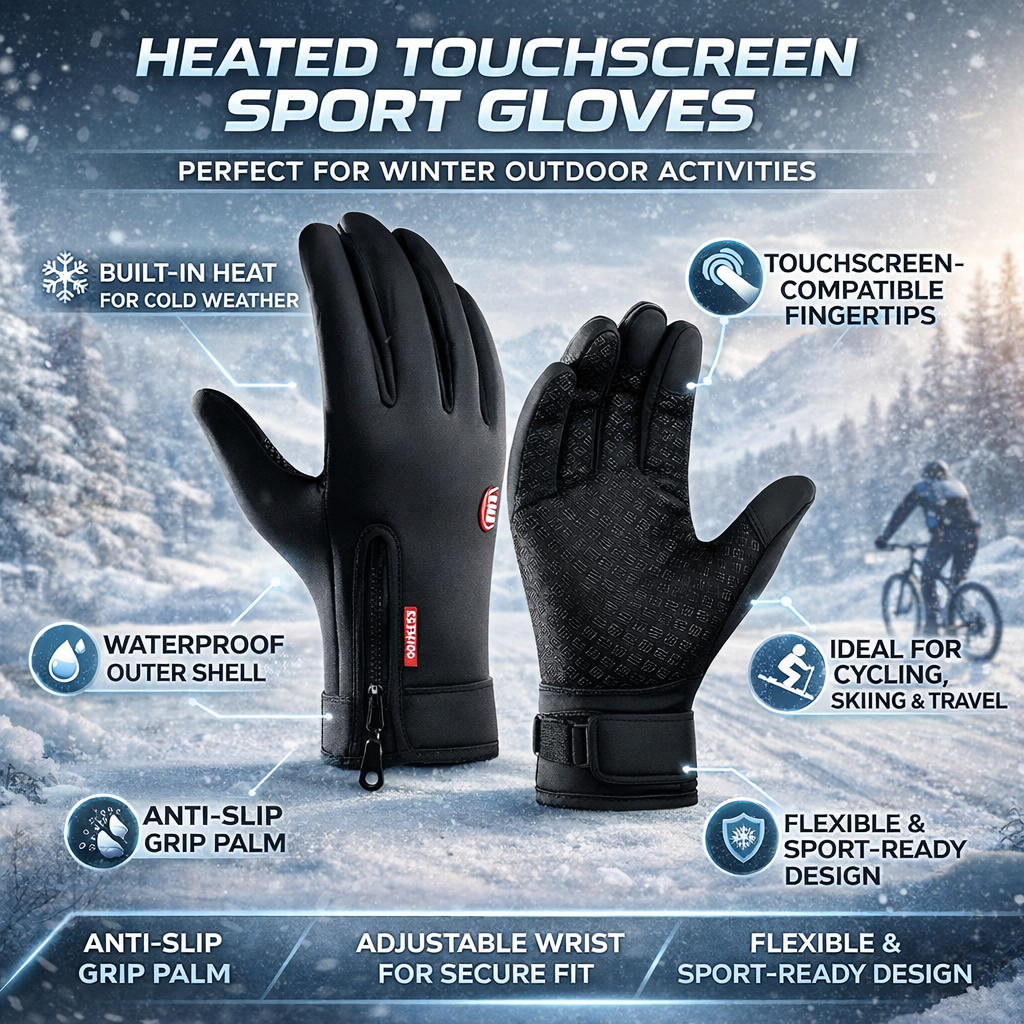 Thermal Heated Gloves Winter Sport Touchscreen Outdoor