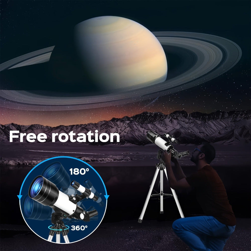 Telescope Portable Refractor Beginner Astronomy Viewing Set