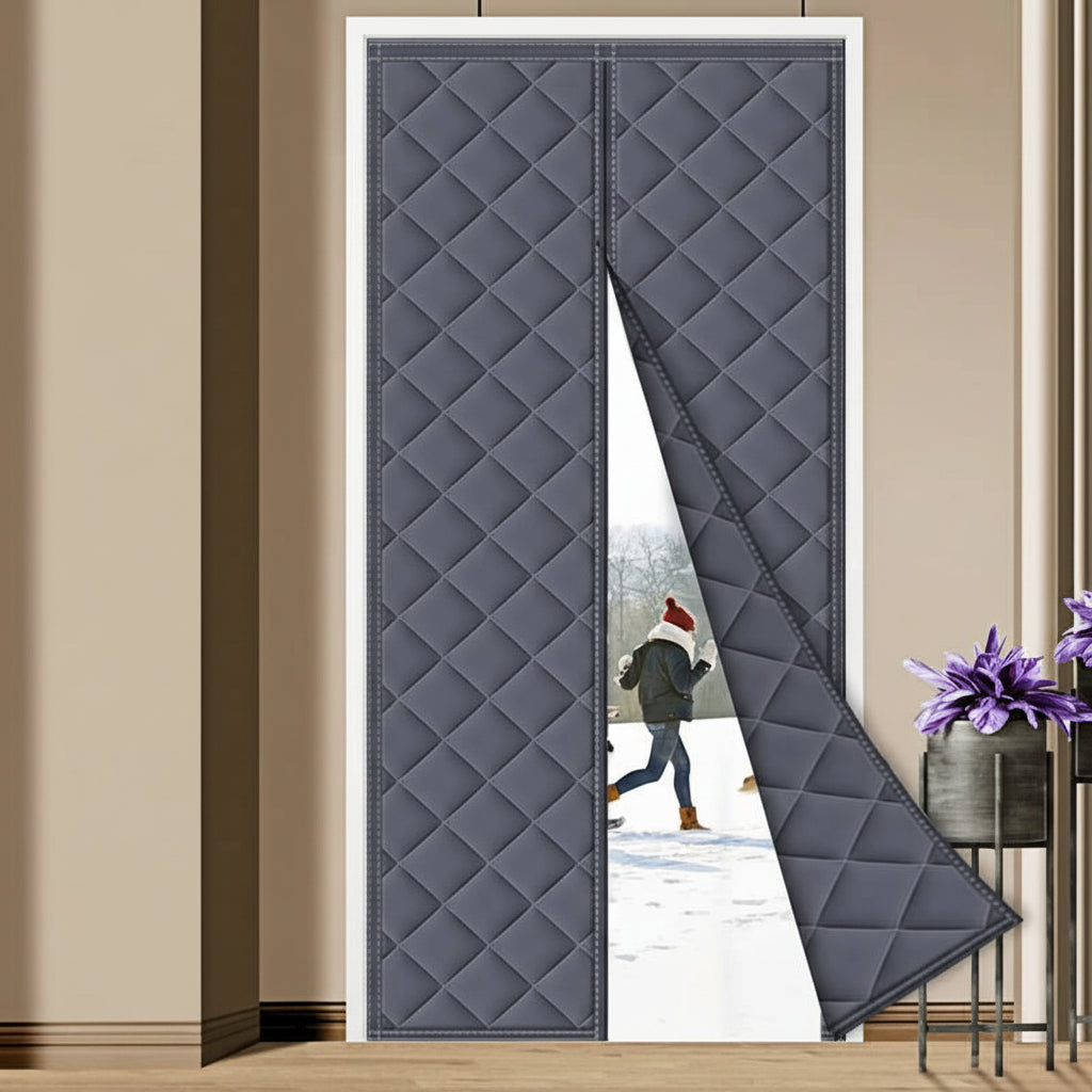 Magnetic Door Curtain Insulated Thermal Door Cover Draft Blocker